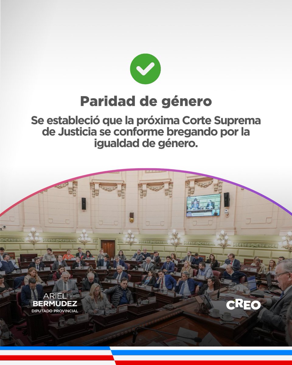✅ Santa Fe con una Corte Suprema de Justicia plural y con paridad de género

📌 Las últimas modificaciones en la justicia aprobadas en la constitución actual, fueron ratificadas de común acuerdo para que formen parte de la nueva Carta Magna santafesina. 

🖊️ Dos de ellas,