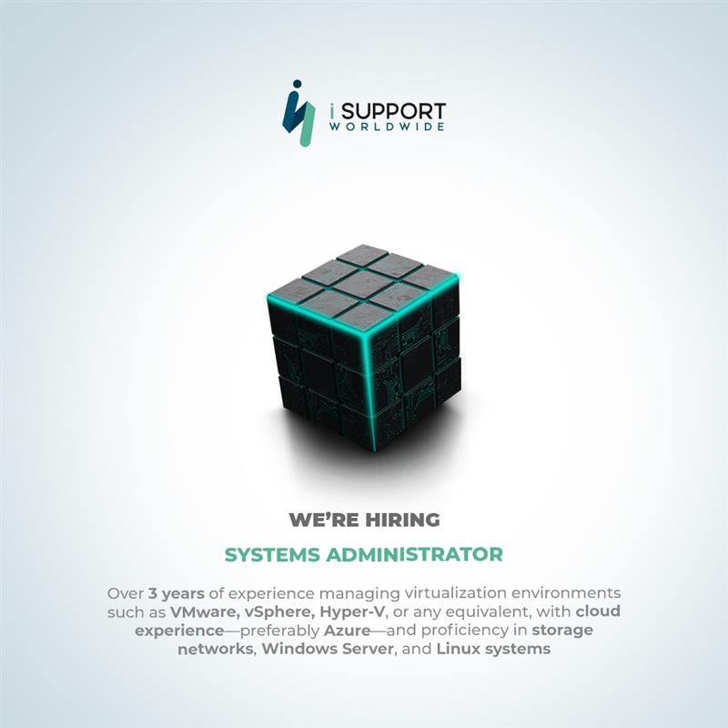 iSupportGroup's tweet image. The backbone of business needs a stronger Systems Administrator. Could it be you?
 
Email it to careers@isupportworldwide.com
View the full job details here: tinyurl.com/mr6djjs4
 
#SystemsAdministrator #NetworkAdmin #ServerManagement #ITSupport #CloudOps #ITInfrastructure