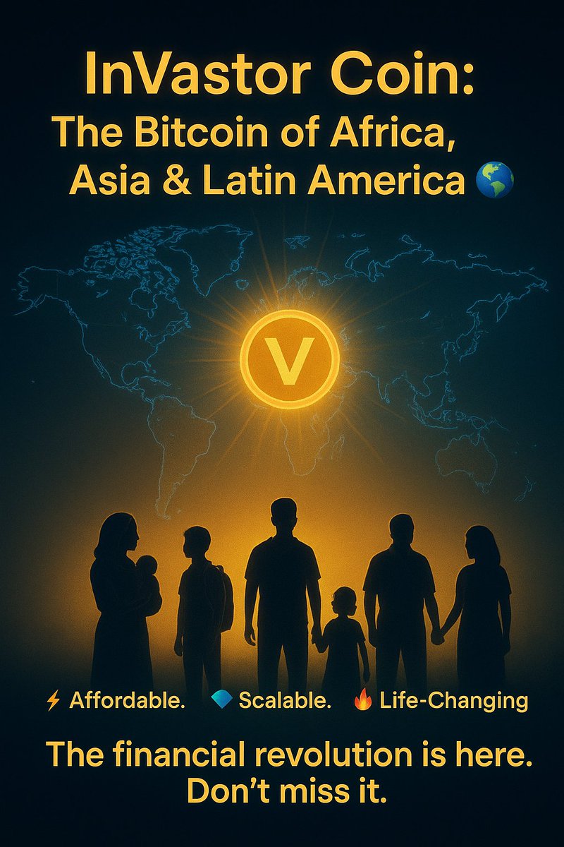 inv_coin64504's tweet photo. 🌍 Bitcoin changed the West.
🚀 InVastor Coin is changing Africa, Asia & Latin America.
This isn’t just another coin — it’s the financial revolution where it’s needed most.
💎 Affordable.
⚡ Scalable.
🔥 Life-changing.
⏳ History is repeating itself — but this time, in the emerging world.
👉 InVastor Coin = The Bitcoin of Africa, Asia & Latin America.
🔗 Dextools: https://t.co/enyevfdIDZ
🌐 Website: https://t.co/5hTVAKYjKr
| https://t.co/V48dJ1cOEo
Join the community: https://t.co/fcqWopMith
#InVastorCoin #NextBitcoin #Africa #Asia #LatinAmerica #CryptoRevolution #DontMissOut
