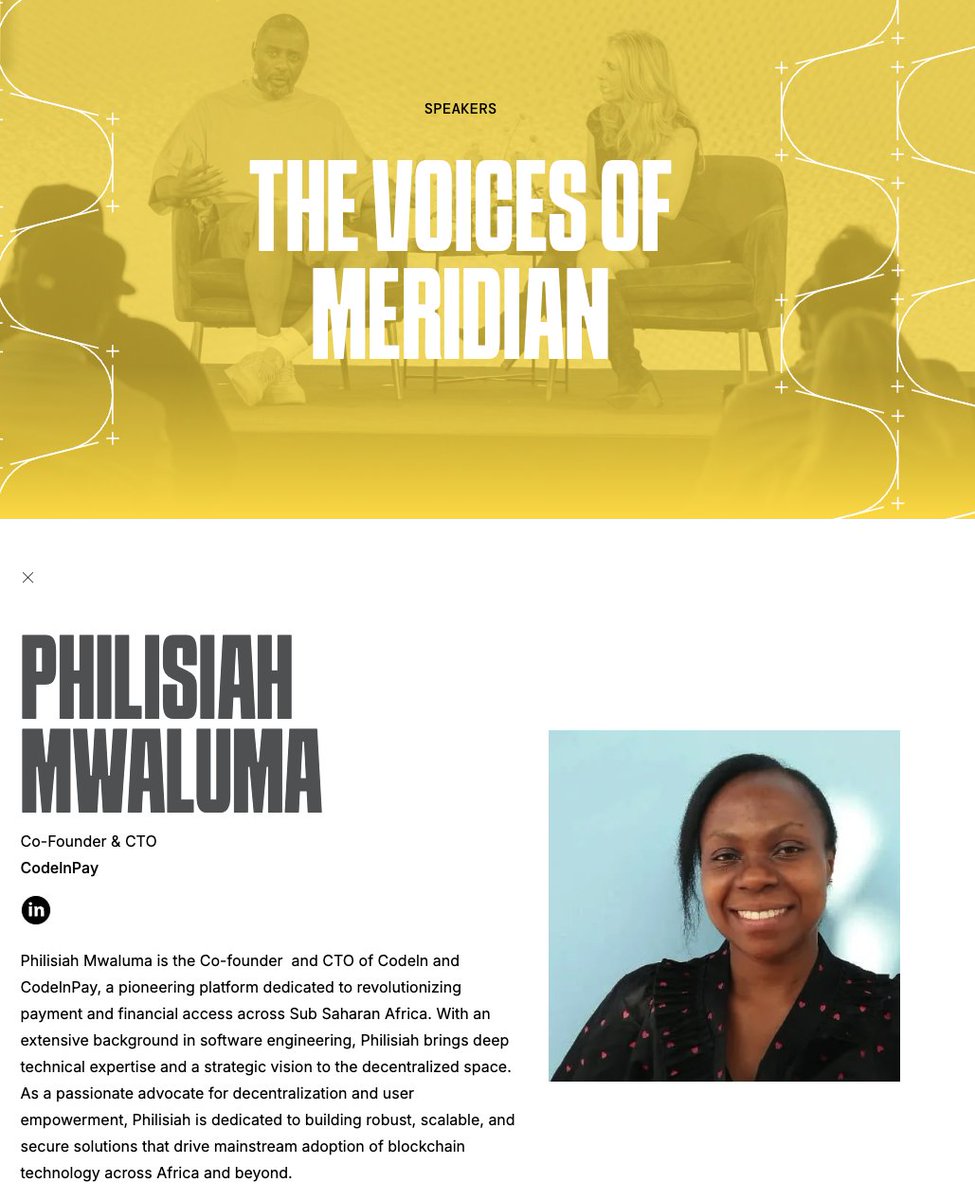 Codeln_spaces's tweet image. Our CTO, Philisiah Mwaluma, will be speaking at Meridian 2025 - @StellarOrg flagship Web3 Conference, taking place September 17–18 in Brazil 🥳 You do not want to miss Meridian this year 😉