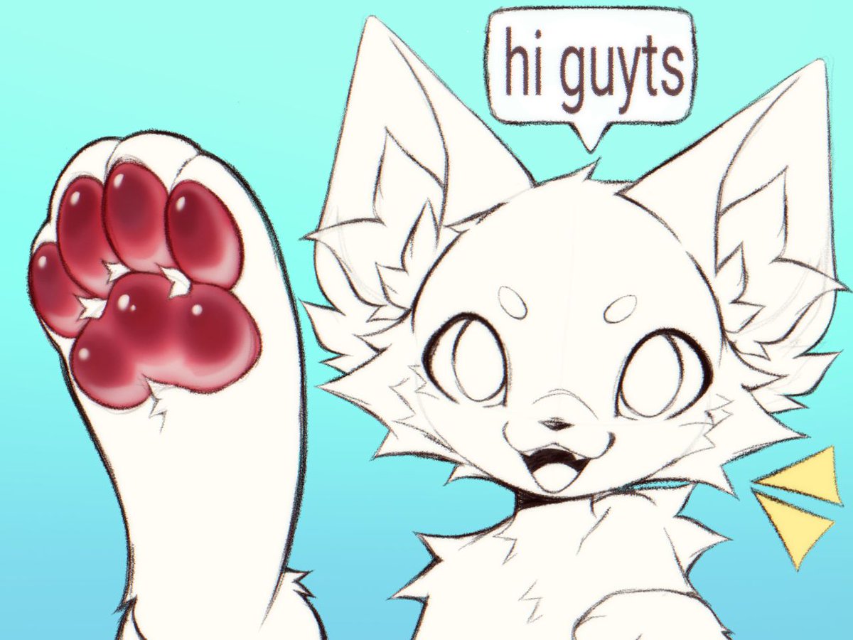 🐾✨Paw trend ych ✨🐾

> $30 BRL 
> $20 USD

Info on 🧵
#ych #furryart