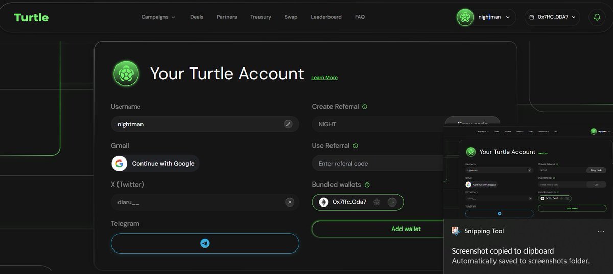 Alpha_Fox_T's tweet photo. A closer look at @turtledotxyz — one of the newest entrants on @KaitoAI.

What stands out?

🔹 Incentives
Only 0.2% of $TURTL supply allocated this season. Small pie, but that’s the signal: focus is on TVL growth over raw % rewards.
🔹 Backed by heavyweights
$6.2M seed led by THEIA
Investors include SIG (Susquehanna), ConsenSys and angels like Joseph Lubin (Ethereum co-founder) + Yoann Turpin (Wintermute co-founder).

🔹 Growth metrics (since March 2024 launch)
• 315K+ wallets registered
• $2.3B+ funds routed
• 51+ integrated protocols
• $550M deployed in 45 days (first chain campaign)
🔹 Security-first approach
Audits from Consensys Diligence, Omniscia, Code4Arena, Creed + internal reviews. Not a quick-flip play — they’re signaling long-term intent.
Verdict:
Strong early traction + credible backers + tight security. The real test? Sustained TVL growth beyond launch hype.

👉 Definitely one to keep on the radar.
