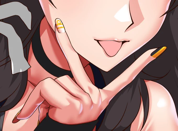 進捗 最近ネイル描くのにハマってる