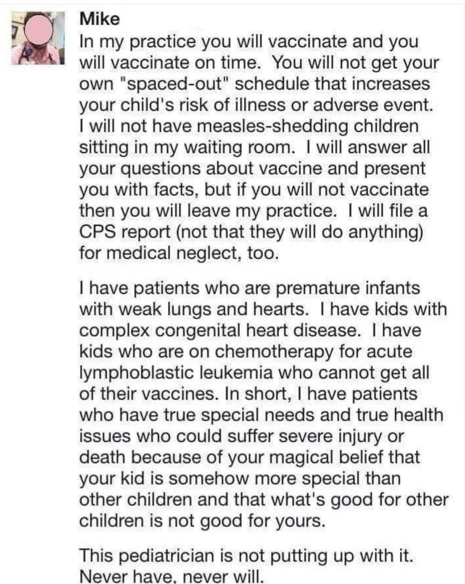 A post from a pediatrician on vaccines in his practice. Definitely worth the read
#VaccinesSaveLives
#SaveScience
#RFKMustGo
