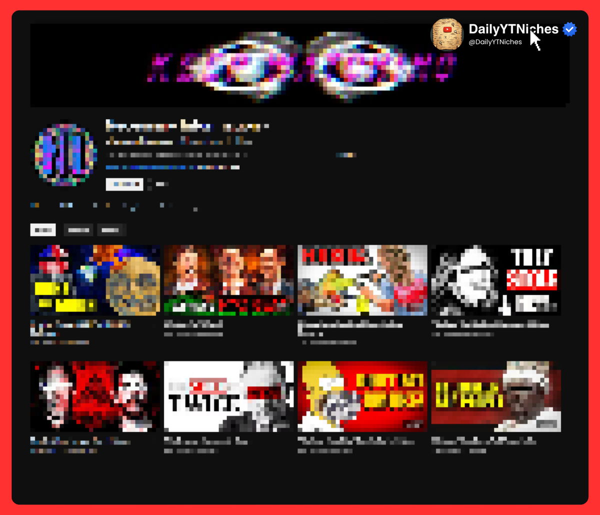 DailyYTNiches's tweet photo. This faceless YouTube channel likely earned $37,901 from just 41 uploads 🤯💸

That’s massive for so few videos!

→ 167K Average Views per Video
→ 6,854,001 Total Views
→ Estimated $37K Earnings (at a $6 RPM)

Want to know the niche? Retweet, comment “SEE”, and DM us (must be following) You could be the next success story 🔥

#YoutubeAutomation