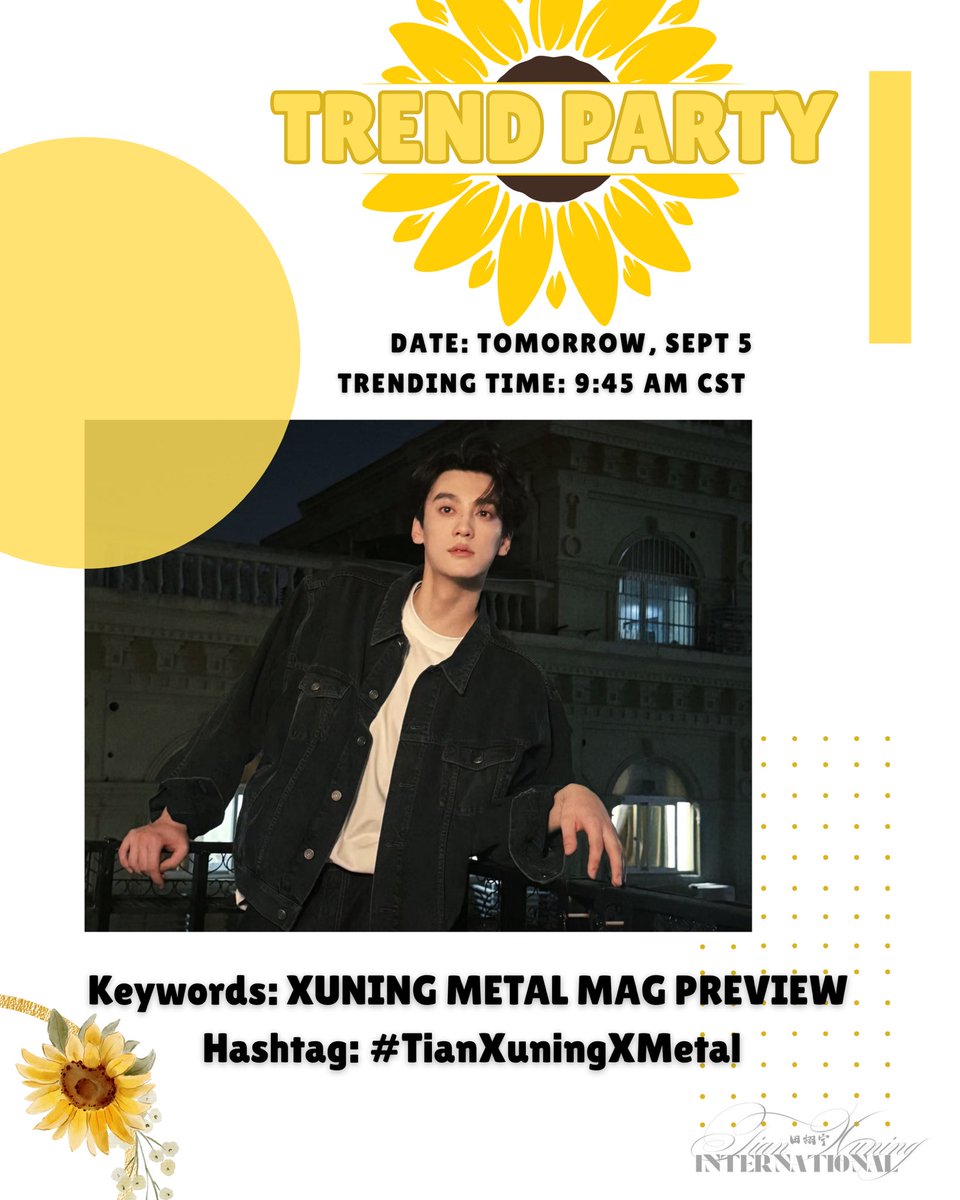 tianxuningintl's tweet image. 🚨 TRENDING ANNOUNCEMENT 🚨

History in the making—Tian Xuning lands his first-ever METAL Magazine cover! Not just one, but a double cover for both the Global Edition (Spain) and METAL China. The magazine preview will drop TOMORROW. Join us for a trend party:

🗓️ Date: Tomorrow,…