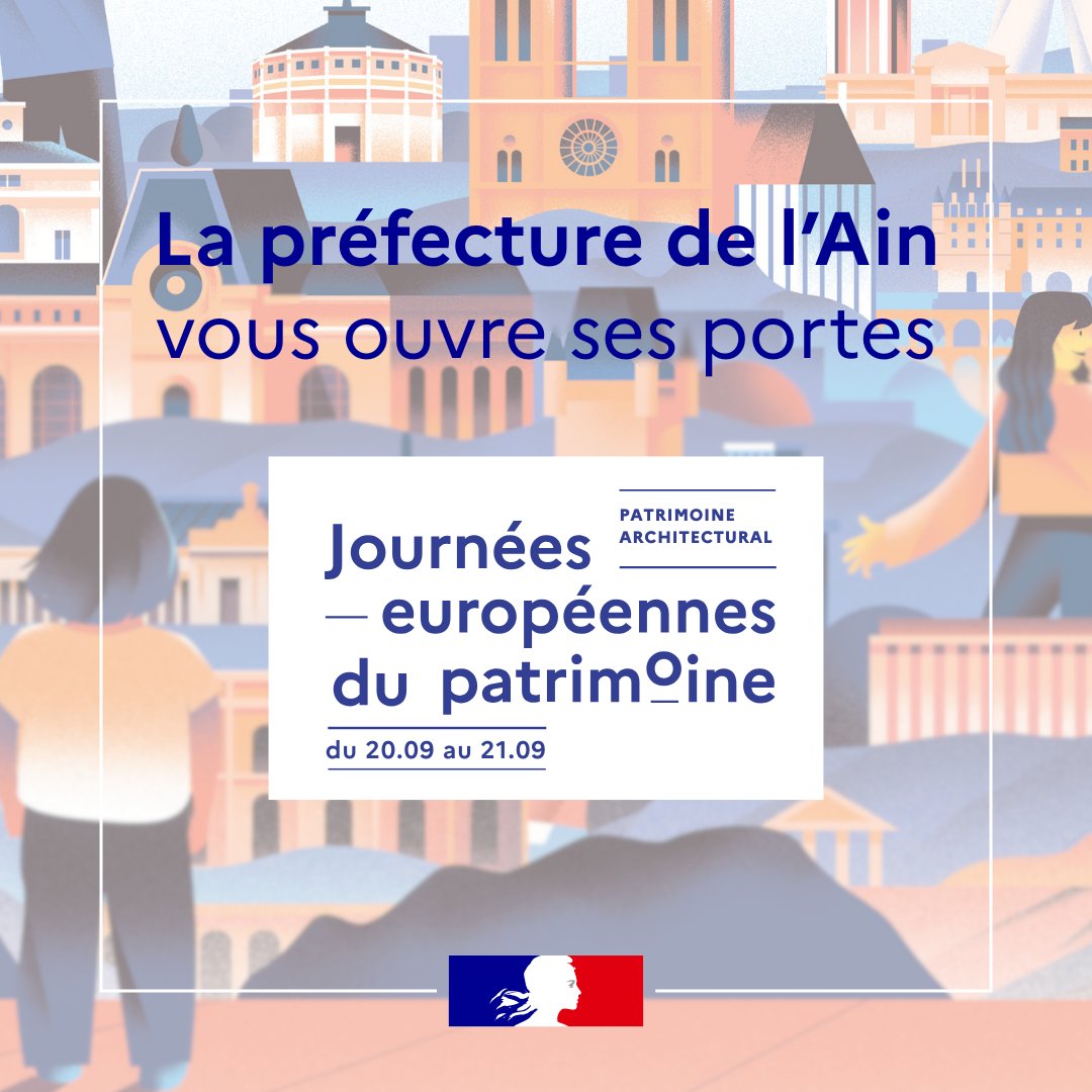 Image de Préfète de l'Ain - #JEP2025 | La 42e édition des Journées européennes du patrimoine se déroulera samedi 20 et dimanche