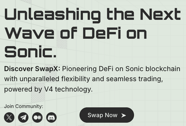 𝗦𝗢𝗡𝗜𝗖 𝗗𝗲𝗙𝗶 𝘀𝗲𝗿𝗶𝗲𝘀 #𝟬𝟯: <a href="/SwapXfi/">SwapX</a>

✅ve(3,3) DEX
✅NFTs mechanics
✅Upcoming: Bad Bunny
 
Let’s dive in.👇

1/🧵