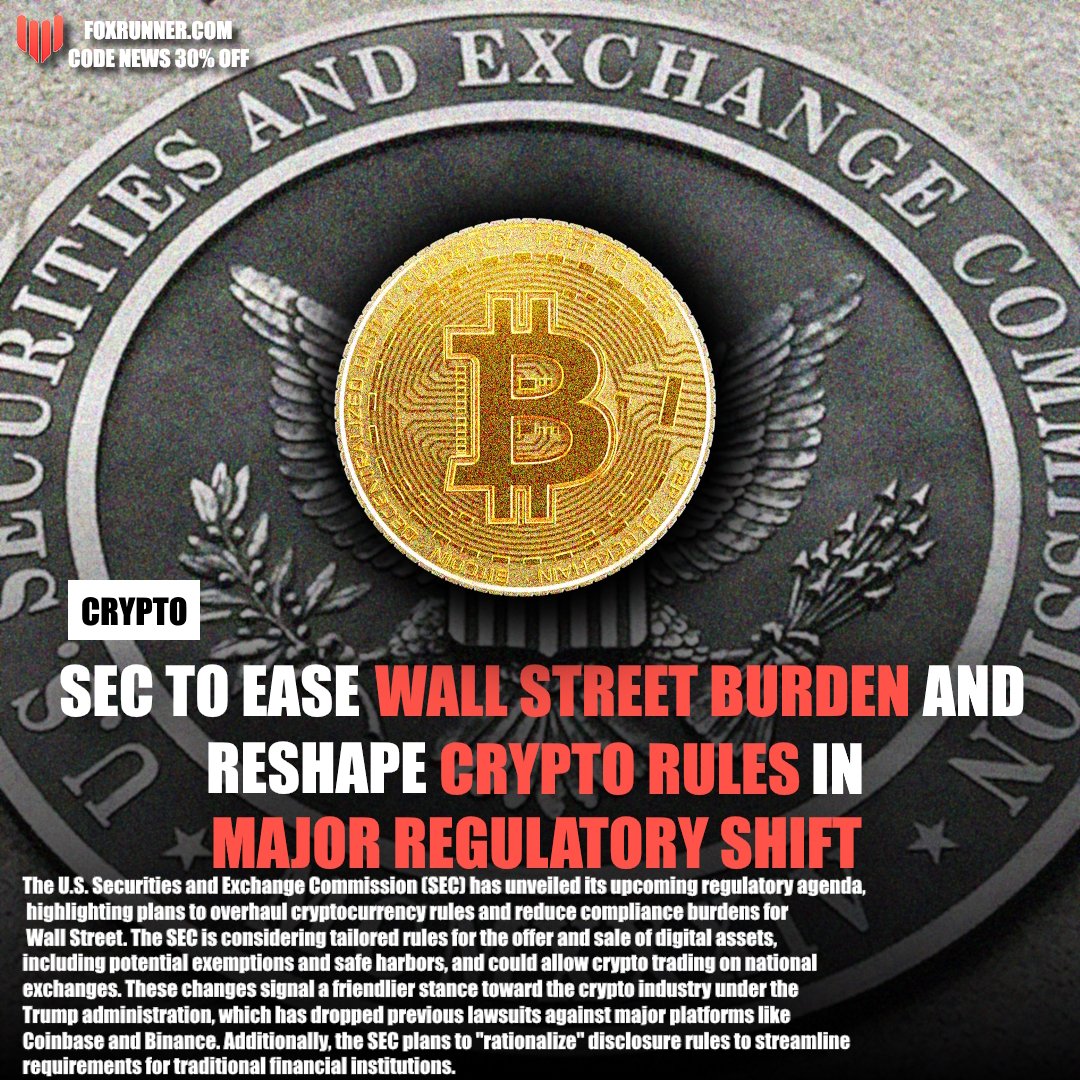 The SEC unveils plans to revamp crypto regulations and ease Wall Street  rules. 🔹 Tailored rules for digital assets 🔹 Potential for crypto trading  on national exchanges 🔹 Shift from Biden-era crackdowns