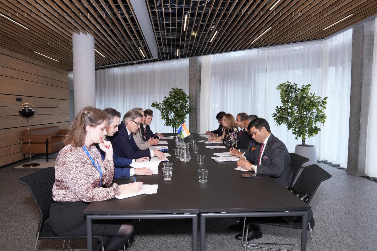 Pleased to meet H. E <a href="/thorgkatrin/">Þorgerður Katrín Gunnarsdóttir</a>, Foreign Minister of Iceland in Reykjavík today. Conveyed our appreciation for the strong condemnation of the Pahalgam terror attack. 
 
Reviewed the progress made in our bilateral cooperation in the areas of trade &amp; investment, renewable energy,