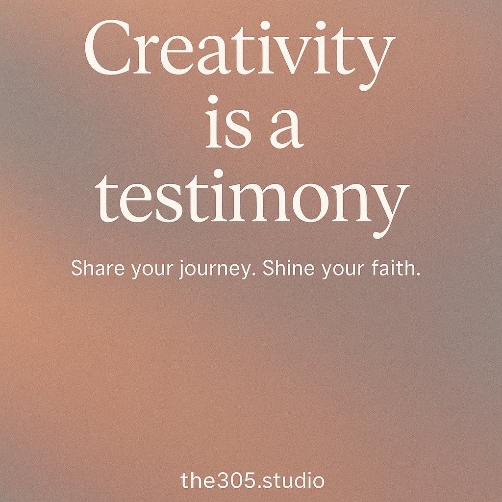 What if your creativity was more than art?
What if it was your testimony? ✨
New blog on The 305 Studio: sharing faith &amp; creativity to inspire others 👉 the305.studio/sharing-faith-…

#FaithJourney #ChristianInspiration #DesignWithPurpose