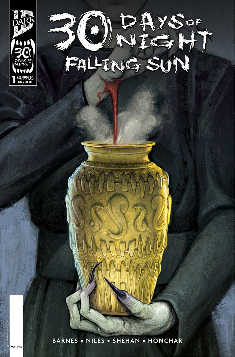 Vampires return to Barrow when 30 DAYS OF NIGHT: FALLING SUN launches on October 15.

Sink your fangs into the first 10 pages now: bloody-disgusting.com/exclusives/389…