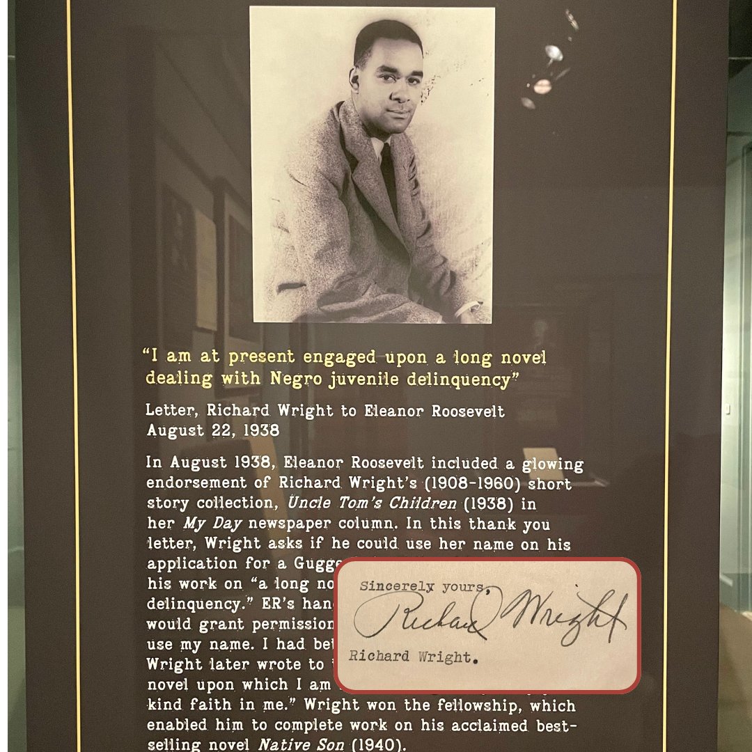 FDRLibrary's tweet image. Happy birthday to author Richard Wright!
See a letter from Wright to ER and much more on display in our current exhibition "SIGNATURE MOMENTS: Letters From the Famous, the Infamous, and Everyday Americans." Open through July 7, 2026.
#FDRSignatureMoments