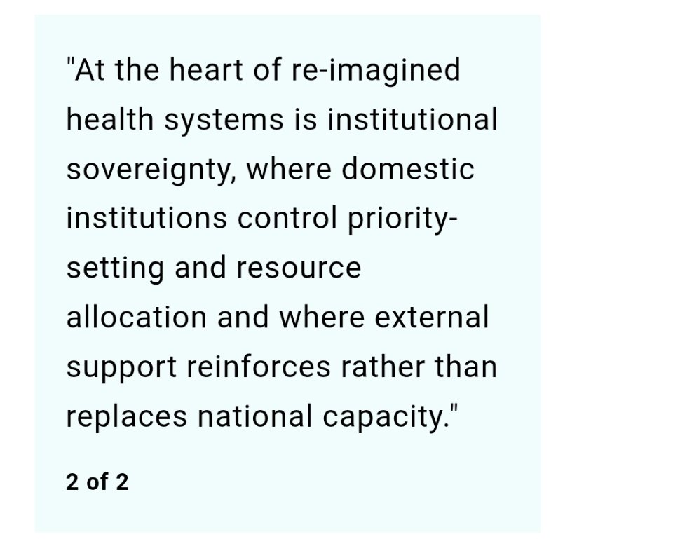 Global health cannot be reimagined by tinkering at the edges. It demands a reset moving away from paternalistic models towards equity, self-determination, and true sovereignty of African institutions.
It's an honor to share Africa’s voice in the newly published <a href="/wellcometrust/">Wellcome</a>