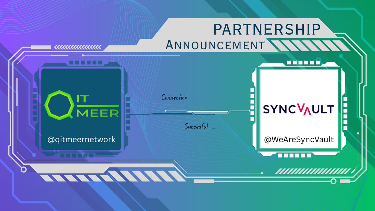 Qitmeer Network (@qitmeernetwork) on Twitter photo Partnership Alert 🚨
We are happy to announce our partnership with <a href="/WeAreSyncVault/">WeAreSyncVault</a> 🤝
📖 SyncVault ($SVTS) is a tokenized engagement platform transforming the creator economy. With 120B+ microtransactions, over $18M paid to creators, and 170K+ creator channels across 100+ Partnership Alert 🚨
We are happy to announce our partnership with <a href="/WeAreSyncVault/">WeAreSyncVault</a> 🤝
📖 SyncVault ($SVTS) is a tokenized engagement platform transforming the creator economy. With 120B+ microtransactions, over $18M paid to creators, and 170K+ creator channels across 100+