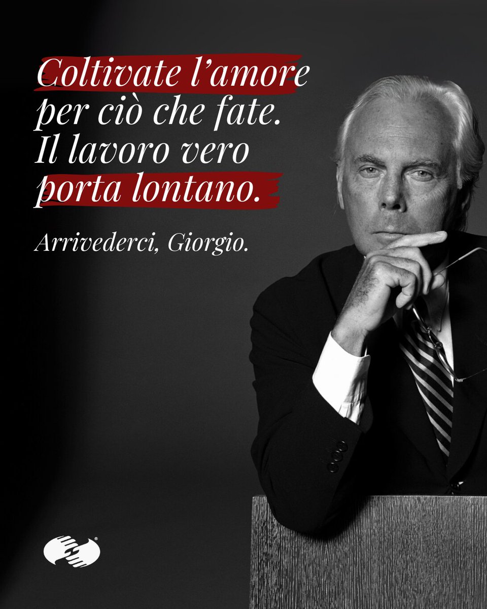 Un commosso tributo a uno dei più grandi imprenditori italiani di sempre. Arrivederci, Giorgio ❤️
 
#GiorgioArmani #AlmaLaboris