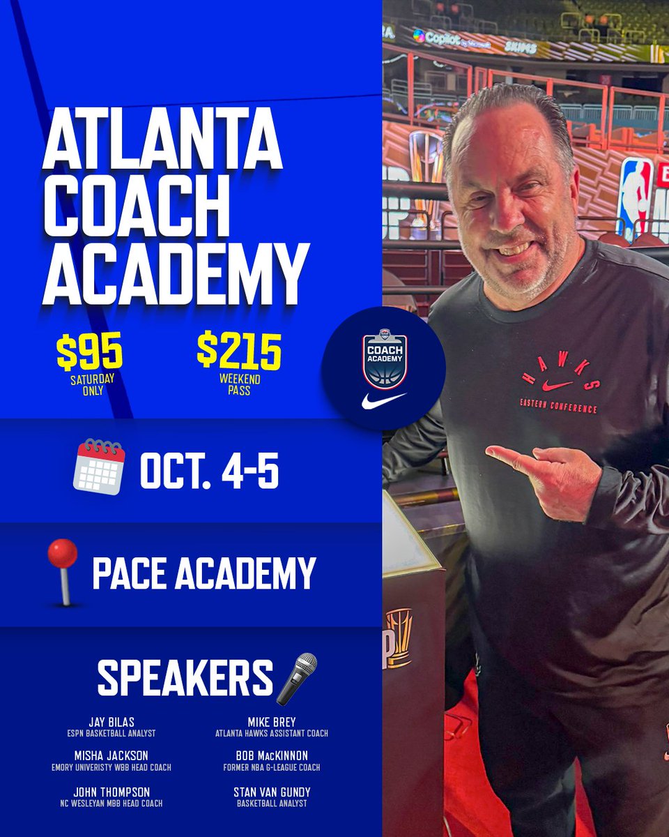 Bringing a loaded lineup to the Atlanta Coach Academy ONE MONTH from today! 🏀 📋 

🍑 usab.com/coaching/coach…