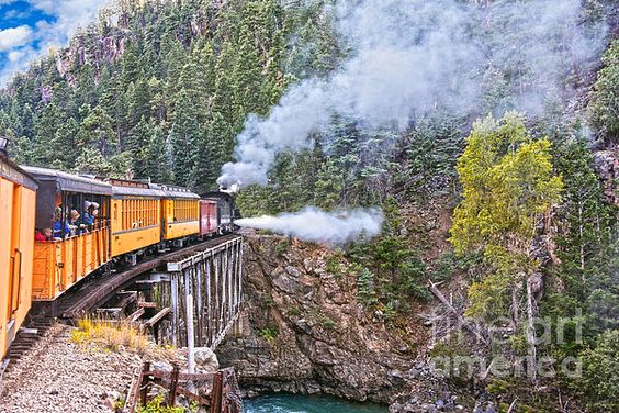 cathsherman's tweet photo. The Durango & Silverton Narrow Gauge Railroad Locomotive (D&SNG) conducts a "blowdown" on #Animas River bridge #Colorado 🚂#DSNG #DSNGR #CLS #Durango #Silverton https://t.co/azKDw23KVf https://t.co/iLvEHL86Wo