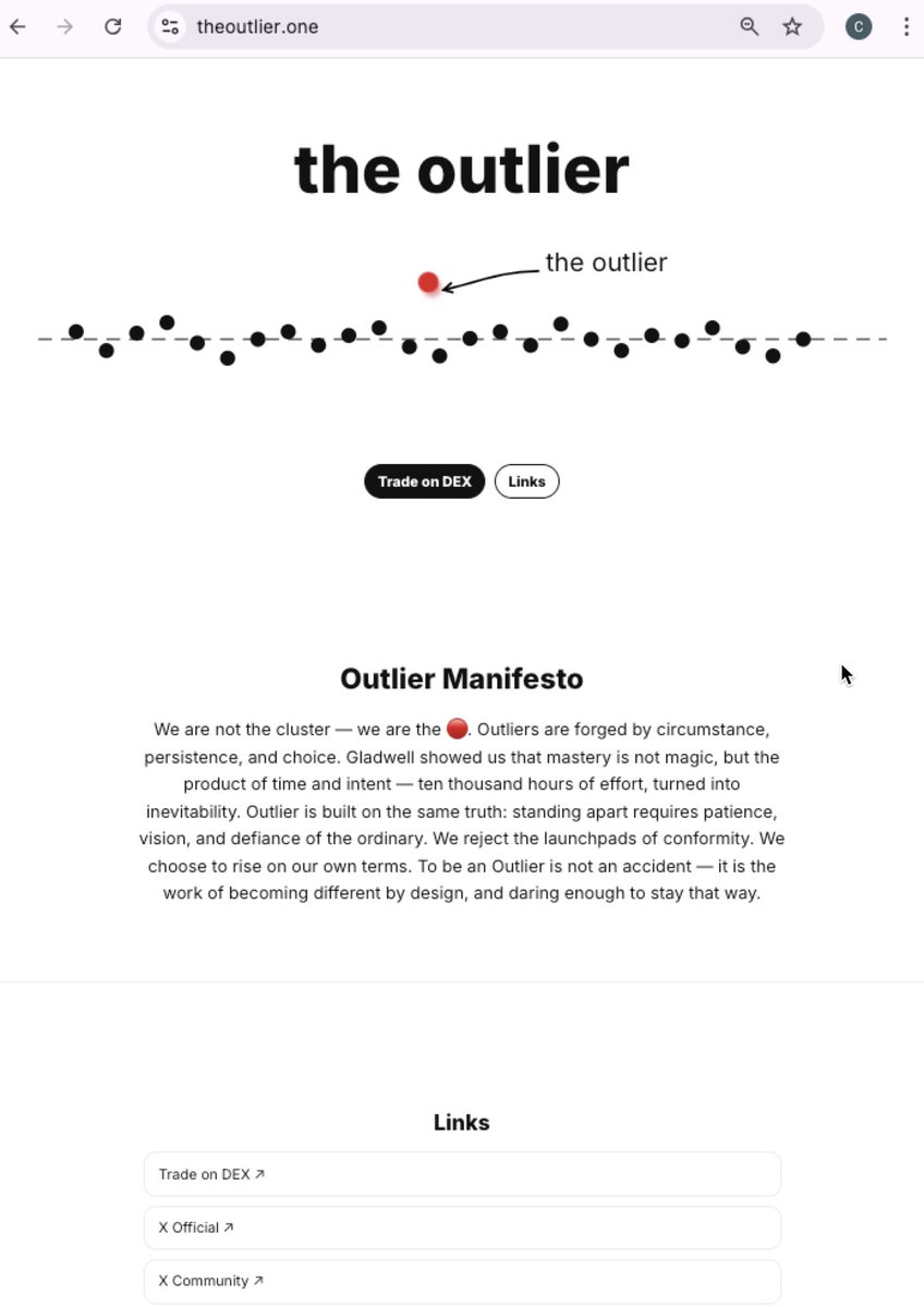 Outlier 🔴
Branding is 🔥
theoutlier.one