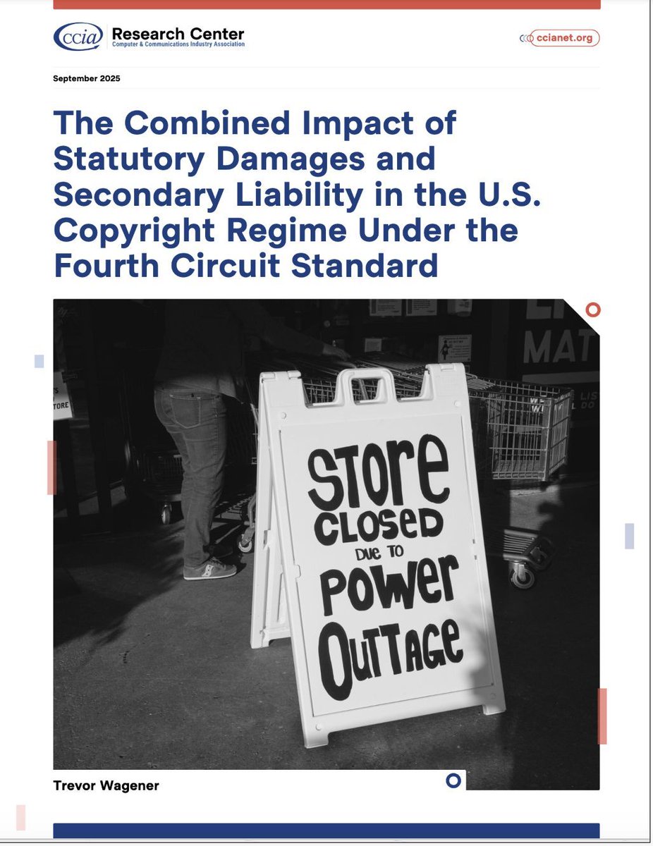 A $1B damages award in Cox v. Sony illustrates the crisis in U.S. #copyright law: statutory damages + secondary liability = penalties up to 480,000x higher than actual harm. This threatens every legitimate digital service provider. Read more: buff.ly/b6zDXMk