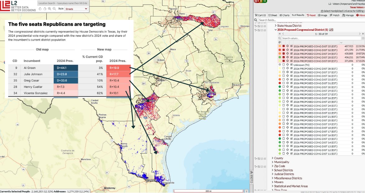 Texas’ new Congressional maps are now in place.  <a href="/DecisionDeskHQ/">Decision Desk HQ</a> has a breakdown of the seats Republicans are looking to flip.