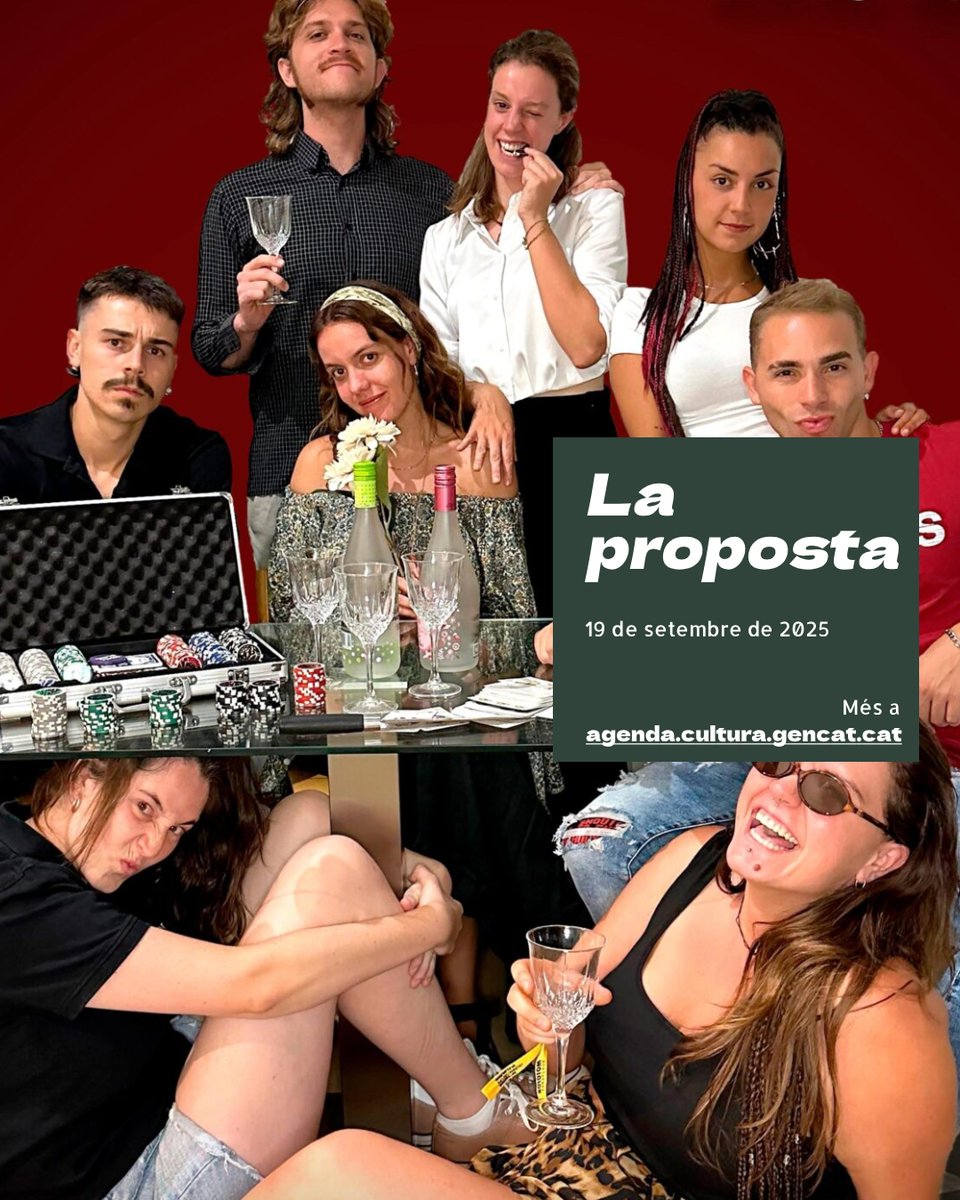 🎭 T'atreveixes a acceptar 'La proposta' de la companyia Vascuit?

🃏🍷 Una innocent nit de joc es converteix en una vetllada on les veritats d'una colla d'amics surten a la llum... 

📅 19/09 a les 21 h
📍 <a href="/Teatre_LaPassio/">La Passió d'Esparreguera</a> 
🎟️ No et quedis sense entrada!
agenda.cultura.gencat.cat/ca/activitat.h…