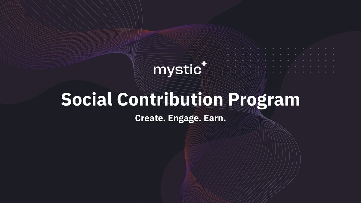 Mystic Social Contribution Program has been live for a month, with over 120 contributors. It's our way of tracking and rewarding you for creating content about Mystic and helping us grow across all socials.

Participate and earn exclusive roles for future rewards ⬇️
