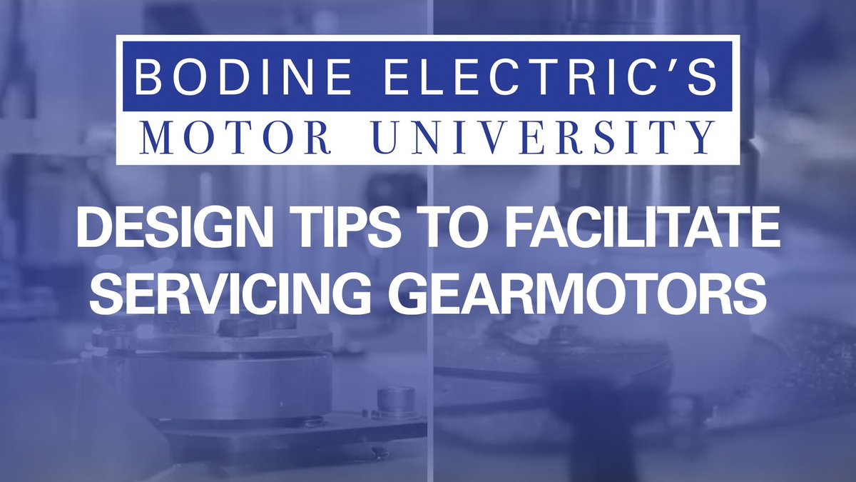 Need design tips on how to facilitate servicing gearmotors? Our latest Bodine Electric Motor University video will guide engineers on the placement of a gearmotor inside a machine. 

youtu.be/m_8E6-q5kKI?si…

#bodineelectriccompany #gearmotors #motors #controls #designtips