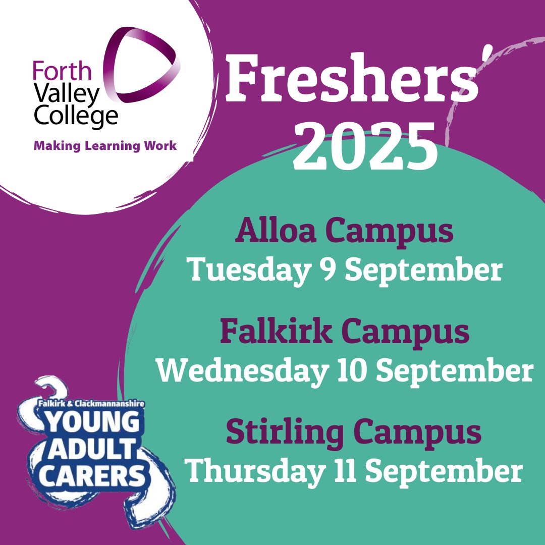 Young Adult Carers - Falkirk & Clacks (@yac_fccc) on Twitter photo 📚We're at <a href="/FVCollege/">Forth Valley College</a> for Freshers' next week!
👋Pop over at say hello between 10am-1pm
👀There may be some freebies for grabs too... 📚We're at <a href="/FVCollege/">Forth Valley College</a> for Freshers' next week!
👋Pop over at say hello between 10am-1pm
👀There may be some freebies for grabs too...