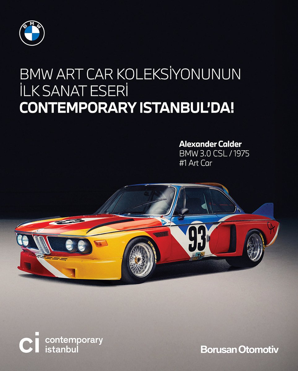 BMWTurkiye's tweet photo. Alexander Calder’in tasarımı, efsanevi Art Car’ların birincisi, Contemporary Istanbul’da sanatseverlerle buluşuyor.
Bu sene 50. yılını kutlayan koleksiyonun ilk sanat eserini, 24-28 Eylül tarihleri arasında Contemporary Istanbul’da keşfedin.
#BMWArtCar #CI2025 #CI20th https://t.co/rfQngNWQz1