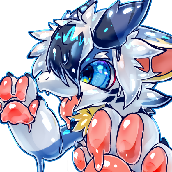 BlueLing0's tweet photo. 快画完啦，我画画画画画画画画。
画胶会变成胶的（确信）
#goo #furryartist 
#furry https://t.co/ywE9mNegkw