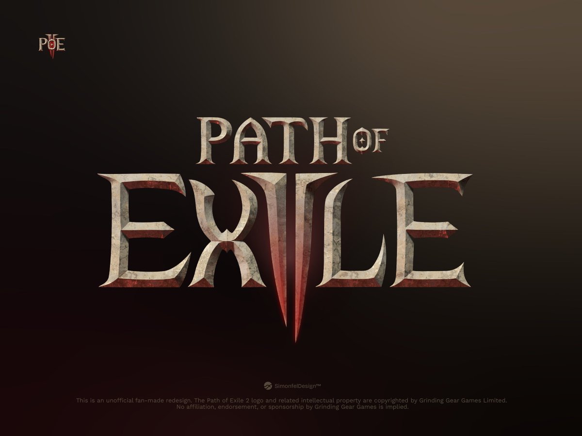SimonfelDesign's tweet image. Created this custom lettering #fanart for #PoE2!  

Huge respect to Dane Brennand, the 3D artist behind PoE2’s logo, for his insanely detailed maximalist approach and stunning animation.  

This is my unofficial take, not connected to @pathofexile. Hope you like it!