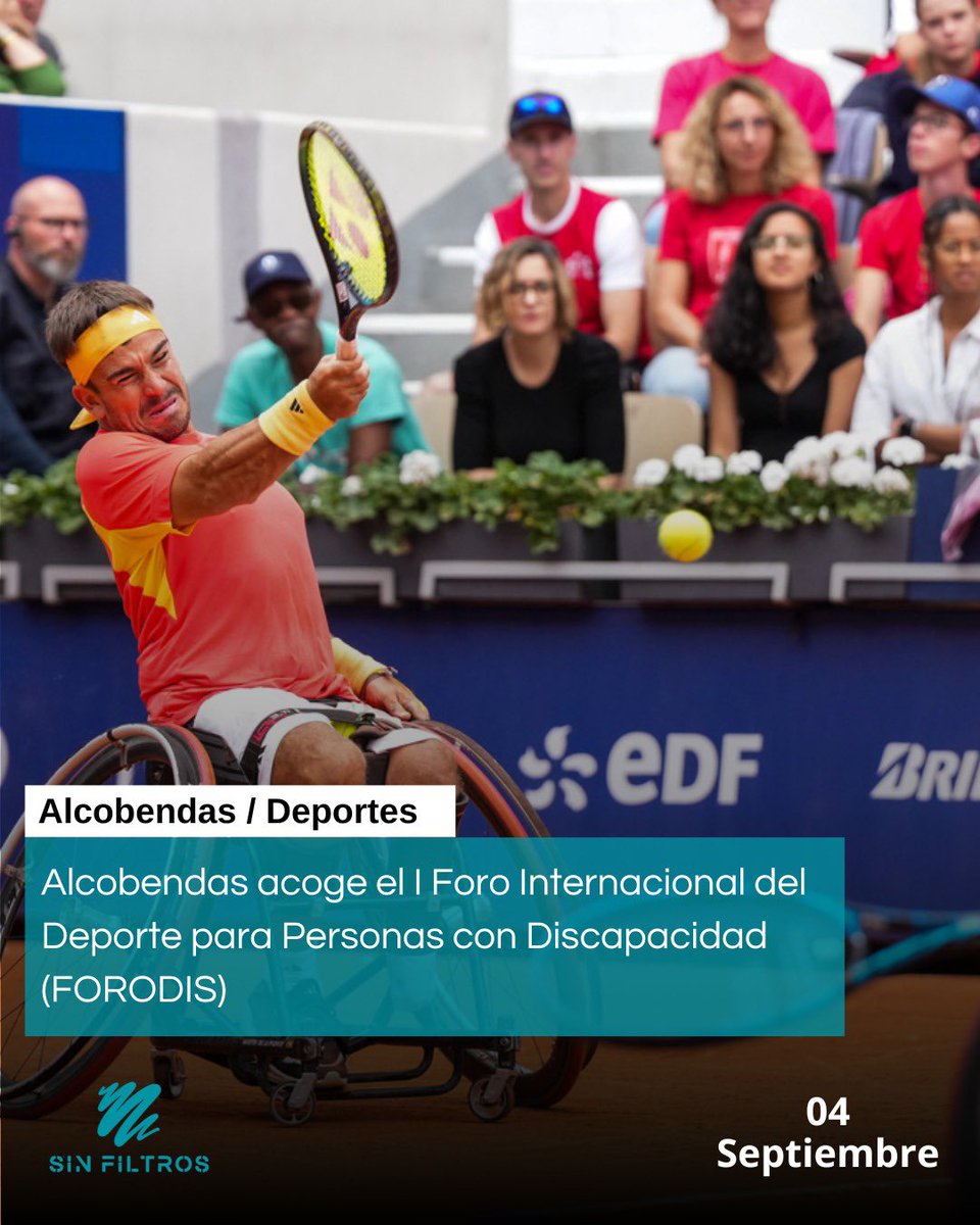 🔷 Alcobendas acoge el I Foro Internacional del Deporte para Personas con Discapacidad (FORODIS)

📣 Del 16 al 20 de septiembre, la Ciudad Deportiva Valdelasfuentes reunirá a deportistas paralímpicos, expertos y líderes internacionales en accesibilidad y tecnología.

#Nosomos4S