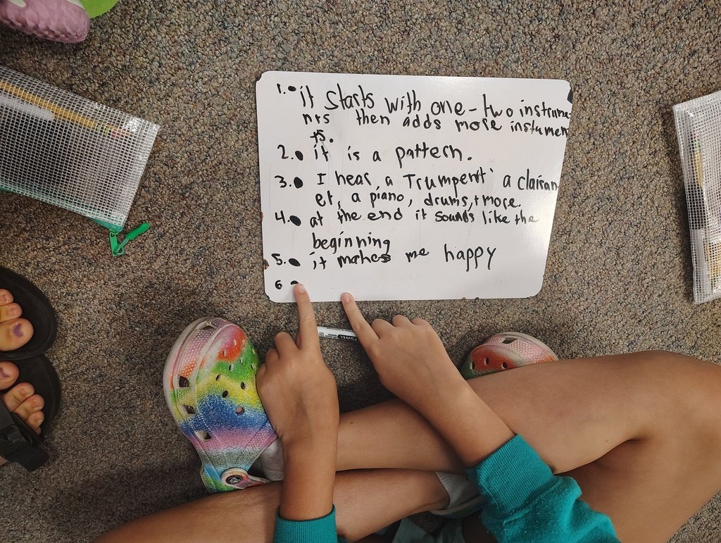 Take a look at our beginning of the year classroom pictures in Ms. Phelix's classroom!
Students are working collaboratively to talk about music. #BelongGrowSucceed