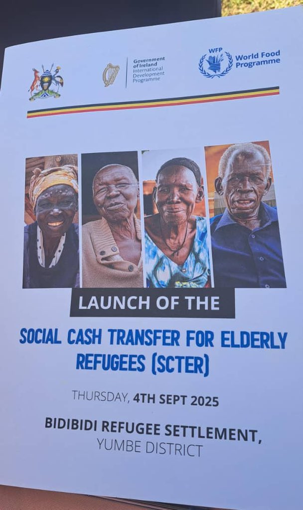 IrlEmbUganda's tweet photo. Leaving no one behind means protecting the most vulnerable. Today in Bidibidi, partners launched the Social Cash Transfers for Elderly Refugees (SCTER) initiative to build #resilience & #socialprotectionsystems
@MoGLSD @DLG @IrlEmbUganda @WFPUgandaCD @UNHCRuganda @OPMUganda https://t.co/byDtJCbGPK