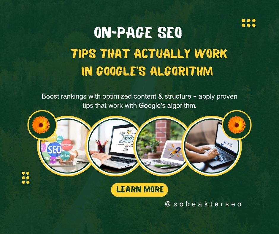 sobeakterdm's tweet image. 🚀 Want to rank higher on Google?
Here are On-Page SEO tips that actually work:
✅ Optimize titles & meta
✅ Use headers wisely
✅ Improve site speed
✅ Add internal links
✅ Write for people, not bots
#SEO #OnPageSEO #GoogleSEO #SEOTips #DigitalMarketing