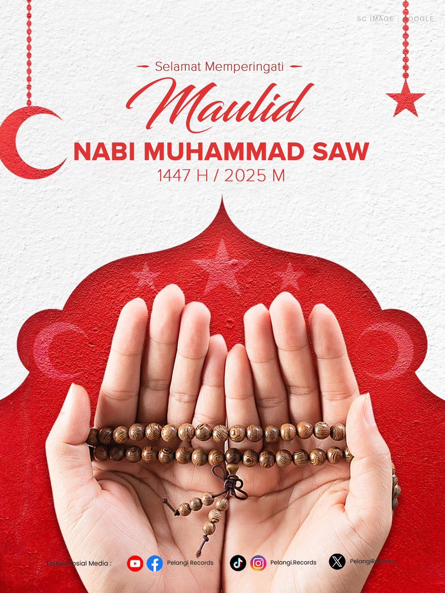 🕋 12 Rabiul Awal 1447 H ✨

Selamat memperingati Maulid Nabi Muhammad SAW 1447 H. Hari kelahiran sang suri teladan bagi umat Islam.

Mari kita jadikan keteladanan beliau sebagai motivasi untuk berjuang serta peduli terhadap sesama. 

#MaulidNabiMuhammad #1445H