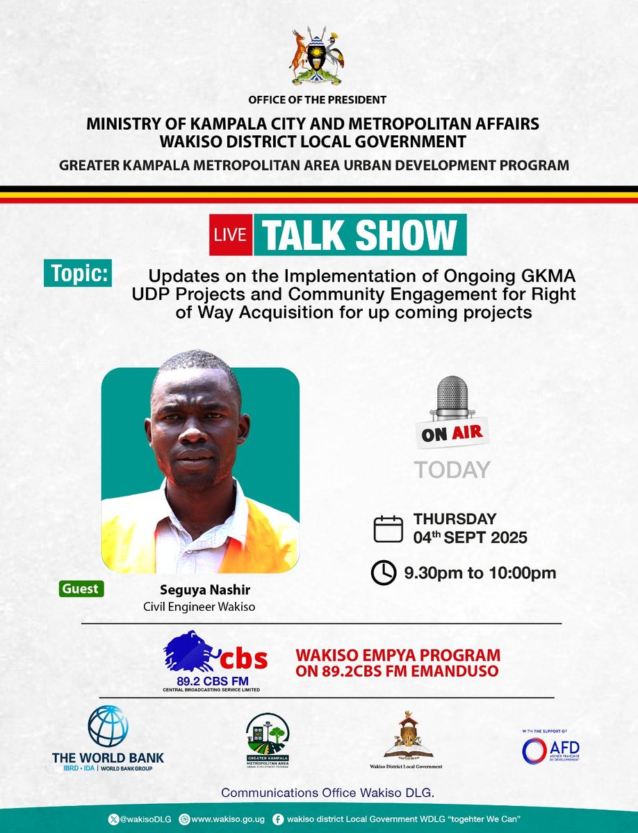 Tune in to CBS 89.2 FM tonight from 9:30 PM to 10:00 PM! Join our radio  talk show as we dive into the latest updates on the implementation of  ongoing @GKMAUrbanDevt projects