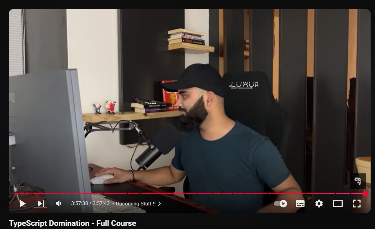 ✅Completed TypeScript!

Learnt everything from basics — enums, any, interface, type — to advanced concepts like Generics, type assertions &amp; type guards.

Big thanks bhai 🙌 for such amazing content covering almost every concept! 💯