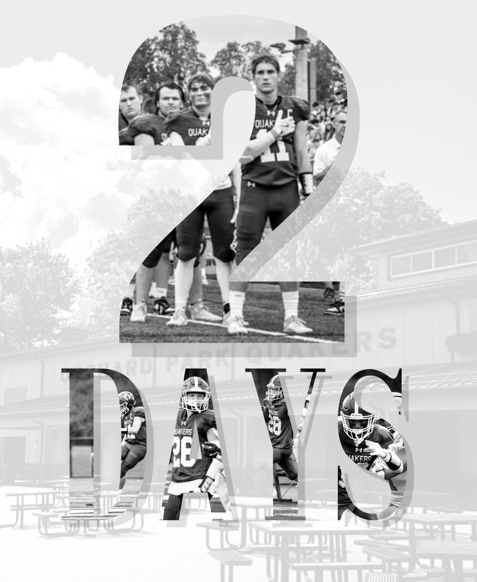 Orchard Park Quakers Football (@opquakersfb) on Twitter photo ⚪️⚪️2 DAYS⚪️⚪️
2 days to kickoff! 7pm at Buff State field! Be there !
#ROAD25 #OPNE #DMGB ⚪️⚪️2 DAYS⚪️⚪️
2 days to kickoff! 7pm at Buff State field! Be there !
#ROAD25 #OPNE #DMGB
