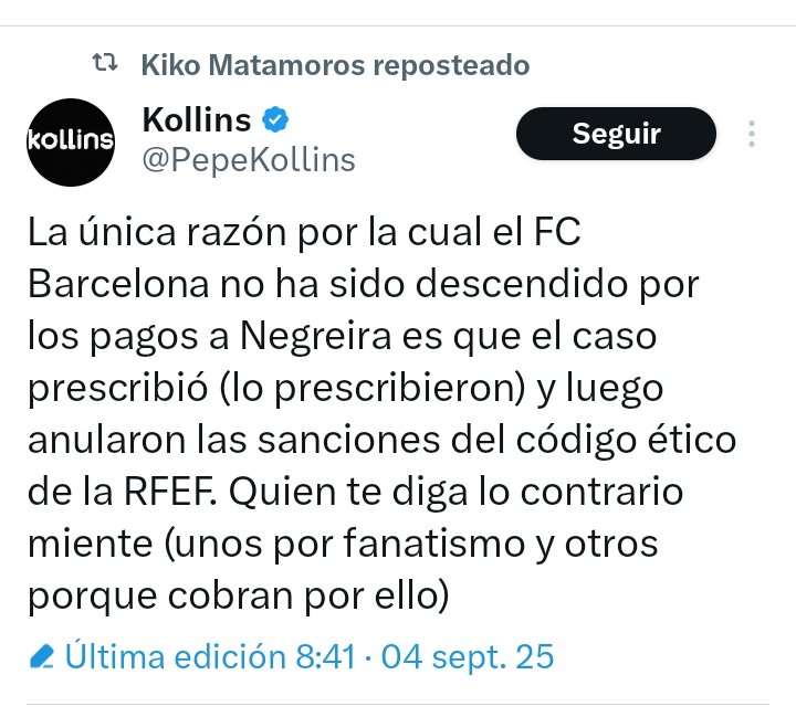 jonatha08031981's tweet photo. No me dejar contestarle a su publicación @PepeKollins. No publiques mentiras, que ya con el caso negreira dais un poquito de vergüenza ajena... Y no fumes más mientras publicas https://t.co/BdfC2fM3WG
