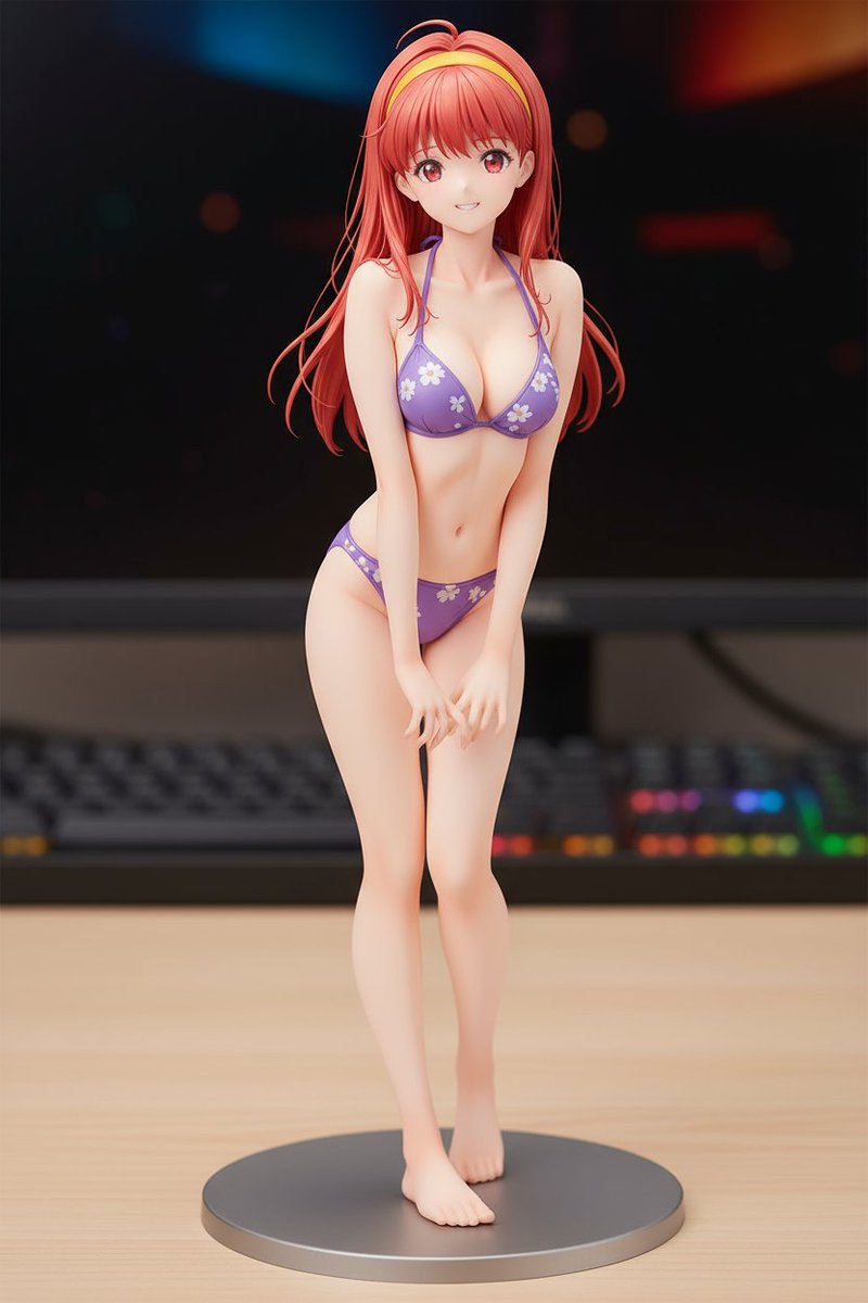最近追加された機能で「フィギュア化」とかできるようになりました！
わずか２クリックで、詩織ちゃんが立体的に見えますよね？すっごい💕
#藤崎詩織 #コナミ #KONAMI #ときめきメモリアル #AIart #AIイラスト #AIイラスト好きさんと繋がりたい #pixai