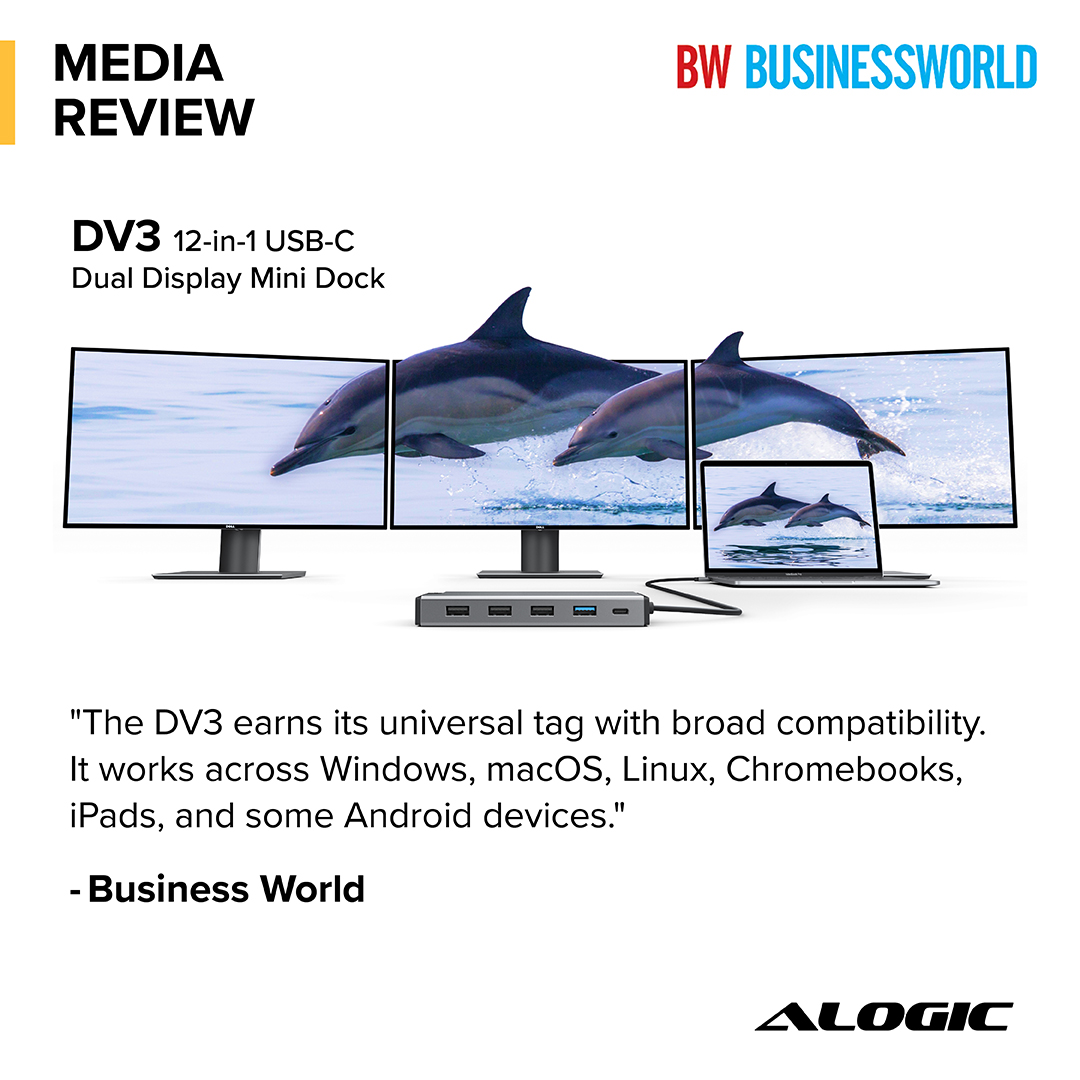 AlogicCorp's tweet image. Tech in Spotlight! ✨

The ALOGIC DV3 12-in-1 Mini Dock is like a Swiss Army knife for your digital life—monitors, files, charging &amp;amp; more, all in one hub. 🔗

Read more: bit.ly/47Y6FV1

Learn more: bit.ly/47WEPbH

#ALOGIC #DV3Dock #DockingStation #USBCHub