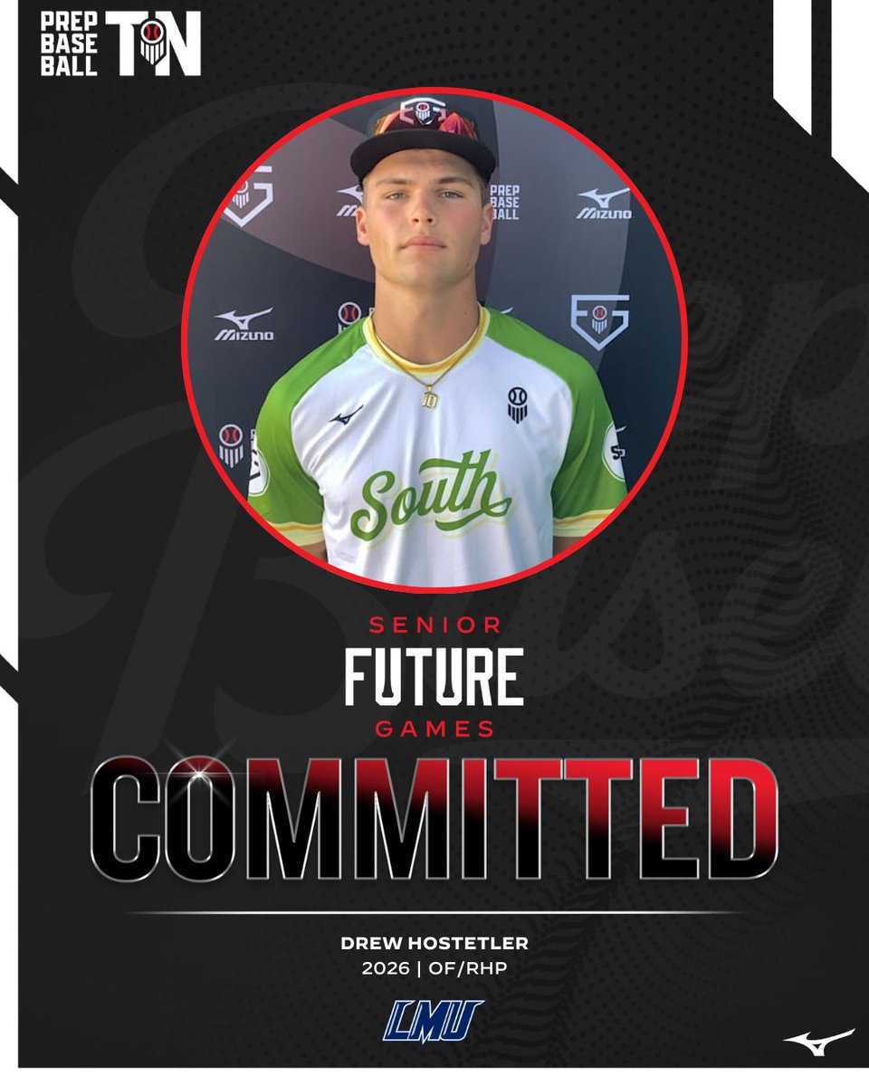 PrepBaseballTN's tweet image. #𝐏𝐁𝐒𝐅𝐆𝟐𝟓: 𝐂𝐨𝐦𝐦𝐢𝐭𝐦𝐞𝐧𝐭 𝐔𝐩𝐝𝐚𝐭𝐞 👏

+ '26 OF/RHP Drew Hostetler (@DHostetler_2026; @SiegelAthletics) has committed to @LMUBaseball.

Hostetler represented Tennessee as a member of #TeamSouth at the 2025 Prep Baseball Senior Future Games.

👤: