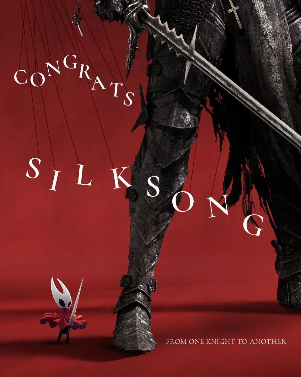 <a href="/TeamCherryGames/">Team Cherry</a> From one knight to another  - 👏👏 <a href="/TeamCherryGames/">Team Cherry</a>