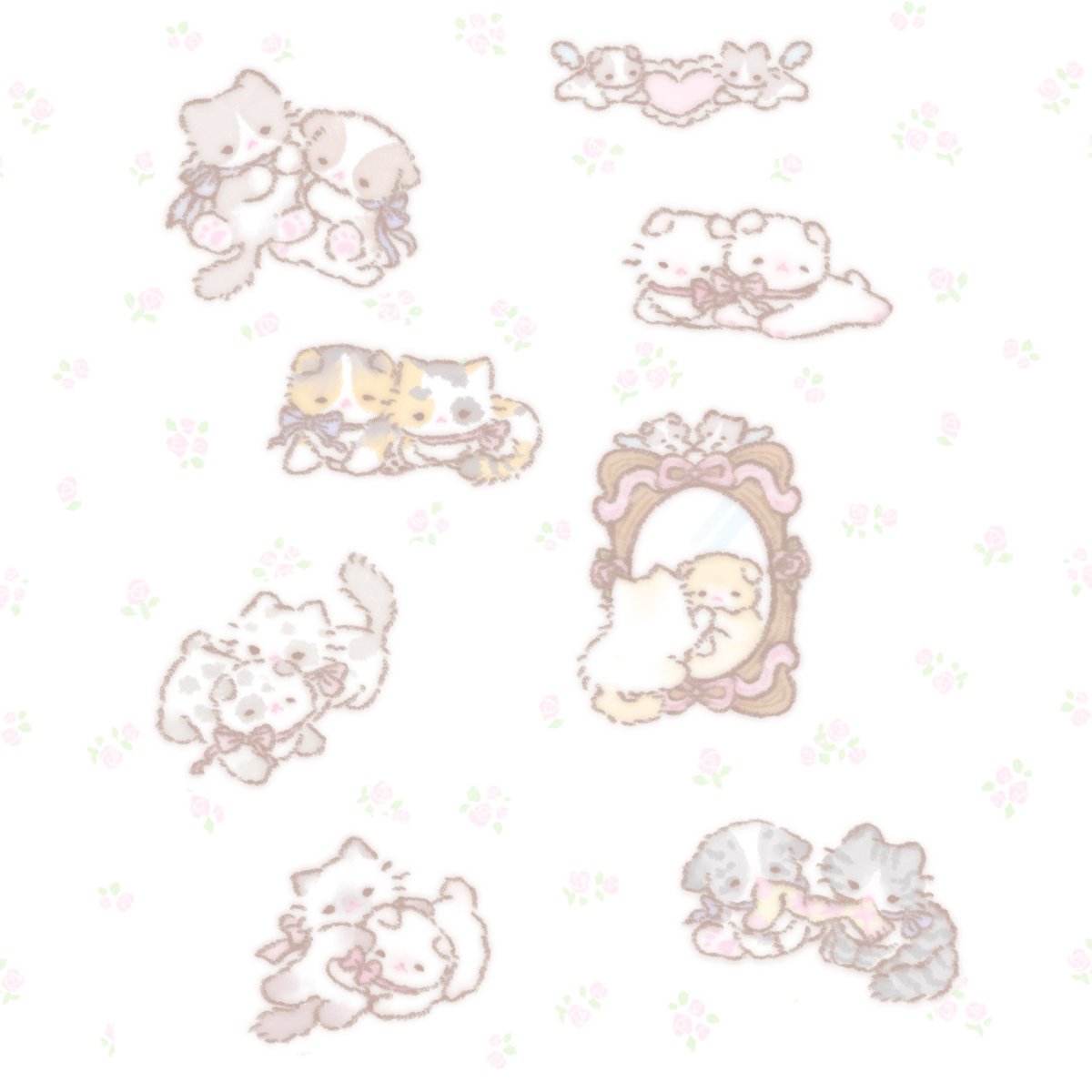 같은 무늬의 멍냥🐾
최대한 실제 무늬를 활용해보았어요ᵕ ᵕ ♡