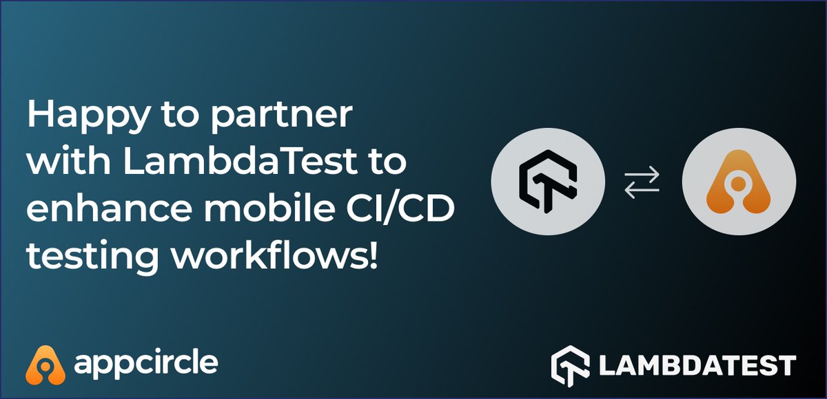 appcircleio's tweet image. We’re happy to announce our partnership with @lambdatesting !
Transform mobile CI/CD with automated testing! 🚀
🔗 Press Release: appcircle.io/customer-stori…
📘 Integration Details: appcircle.io/integrations/l…
📝 LambdaTest Blog: lambdatest.com/blog/appcircle…
#LambdaTest #TestAutomation