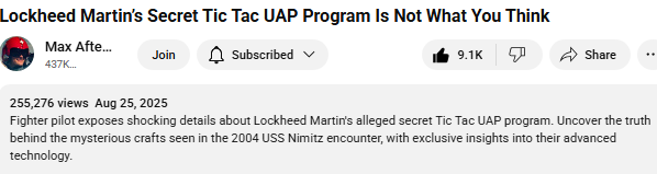 "I'm retired from Lockheed Martin. All I'm going to say is no one would believe what they do. Take it for what it's worth. I don't want to lose my retirement or worse."

"Somewhere Ashton Forbes is smiling."

🙂