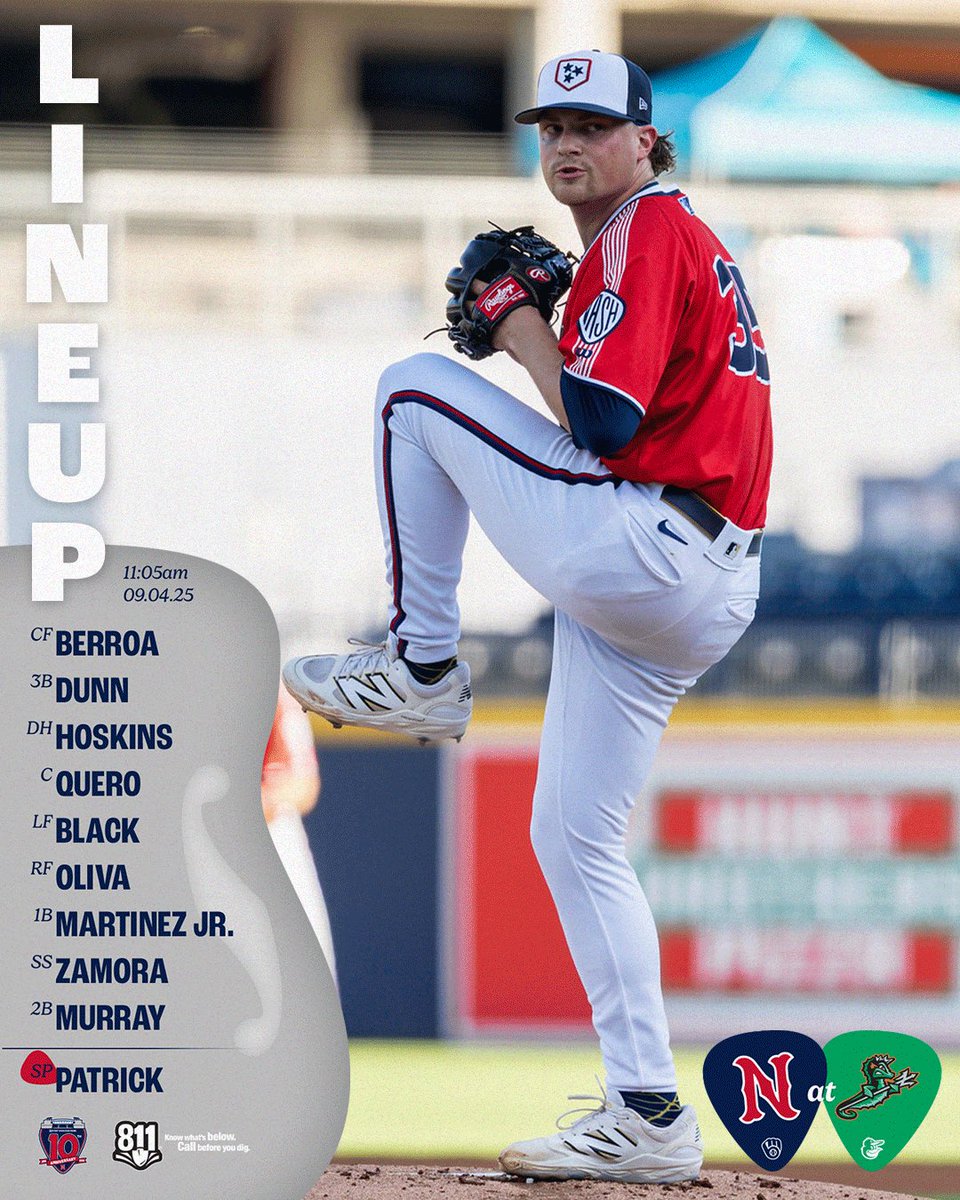 It’s Chad Pat bump day

Listen live on The Game Nashville App.             
First pitch: 11:05am | Pregame: 10:50am