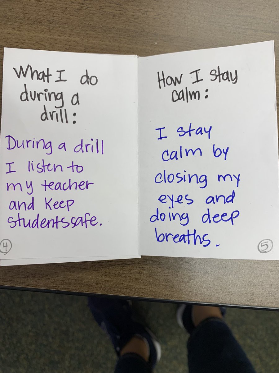 Mrs_ABarrett's tweet photo. Our 3-5 students showed they know what to do in a lock down drill. At Wernli we are prepared! We made our very own safety books. @NISDCounseling @NCANorthside @NISDWernli @NISD @MsGarza17 @lorimshaw @mrsfeldt5 #RootEdWernli https://t.co/YjKDSCS64i